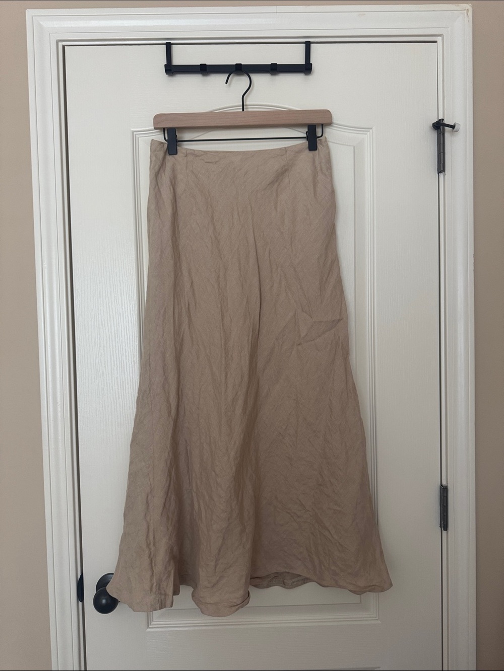 Lauren Ralph Lauren Neutral Beige Linen Maxi Skirt